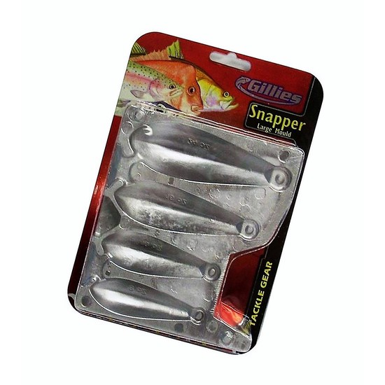 Gillies Large Snapper Sinker Mould Combo-Makes 4 Different Snapper Sinkers