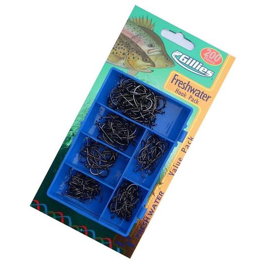 Gillies 200 Piece Freshwater Chemically Sharpened Hook Value Pack