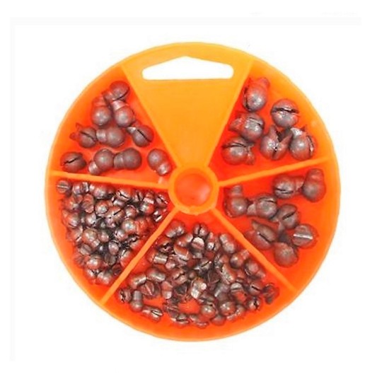 124 Gillies Split Shot Sinkers in Convenient Dial Pack - Assorted Sizes And Weights