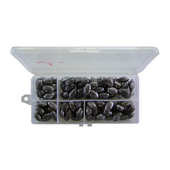 BEAN SINKERS SIZE 2 IN BIG TACKLE BOX 100 PIECES 1.4KG