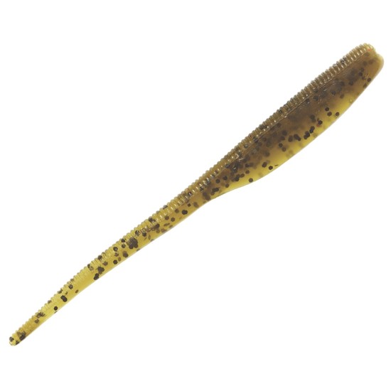 Zman 4 Inch Finesse ShadZ - Green Pumpkin - 8 Pack of Zman Soft Plastic Lures