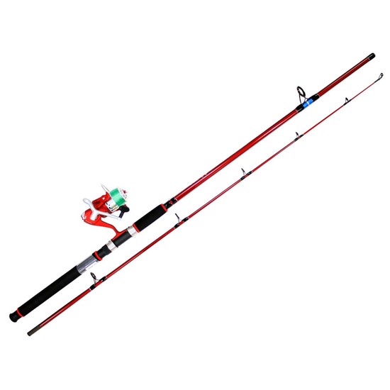 Surecatch Red Eye Fishing Rod and Reel Spin Combo Spooled with Line