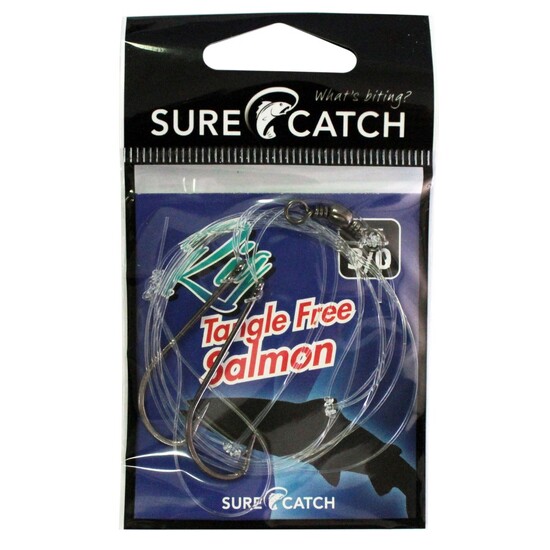 Surecatch Size 3/0 Tangle Free Salmon Rig with Chemically Sharpened Hooks