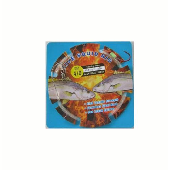 Size 4/0 Surecatch Live Squid Rig - Pre-Rigged Squid Fishing Rig - 30lb Line
