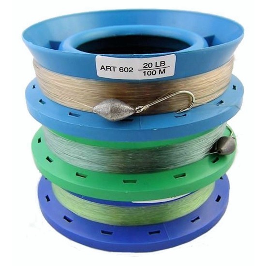 3 x 6 Inch Hand Casters Pre Rigged with 100m of 20lb Mono Fishing Line
