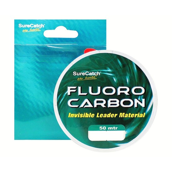 50m Spool of 4lb Surecatch Fluorocarbon Invisible Fishing Leader Material