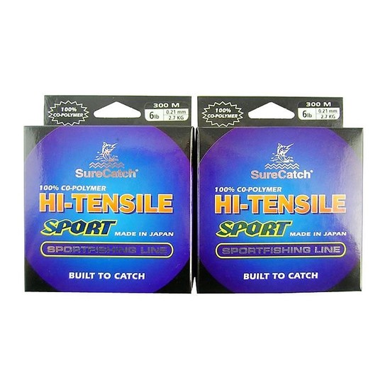 2 x 300m Spools of 6lb Surecatch Hi-Tensile Ultra Thin Mono Fishing Line