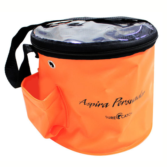 Surecatch 23cm x 20cm Soft Bait Bucket with Aerator Pocket - Live Bait Bag