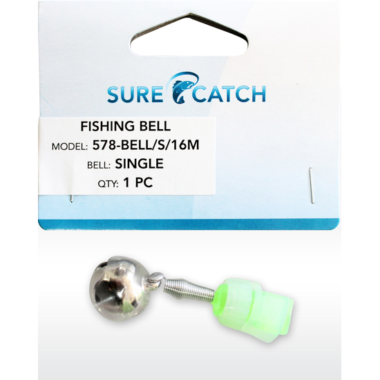 Surecatch Single Fishing Rod Bell with Luminous Attachment For Night Use