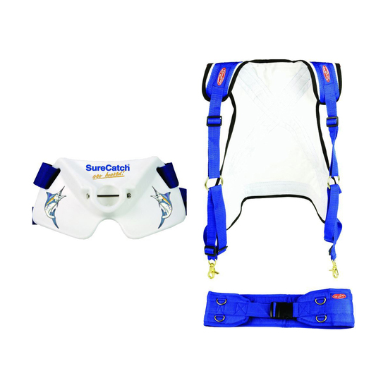 Surecatch Stand Up Fighting Belt with Adjustable Harness Fishing Rod Holder