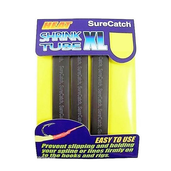 1 Packet of Black SureCatch Fishing Heat Shrink Tube - Wire Cable Sleeve Tubing
