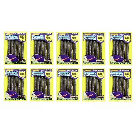 10 PACK - FISHING 6mm HEAT SHRINK TUBING - BLACK - 0.8m TUBE