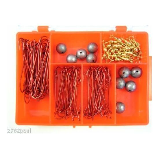 Wilson 120 Piece Flathead Pack In Fishing Tackle Box - Tackle Kit