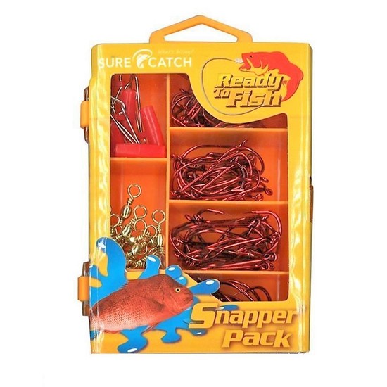 Surecatch 120pc Snapper Pack In Fishing Tackle Box - Tackle Kit