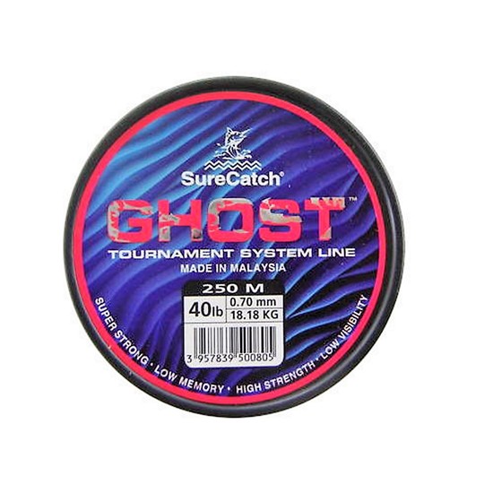 250m Spool of 40lb Surecatch Ghost Mono Fishing Line - Green