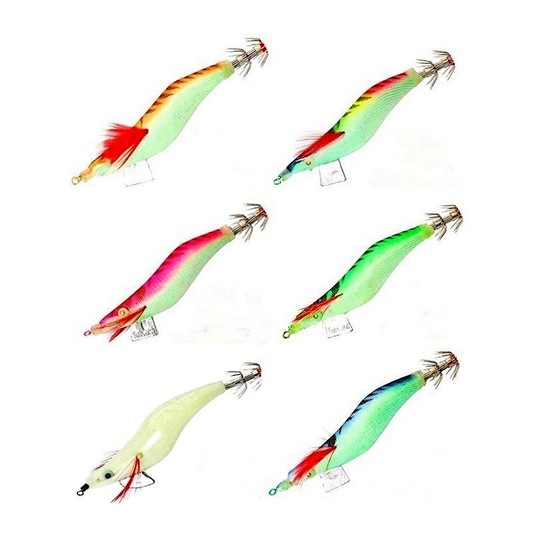 Surecatch Suresquid Bulk Pack - 6 x 3.0gm Cloth Squid Jig Lures