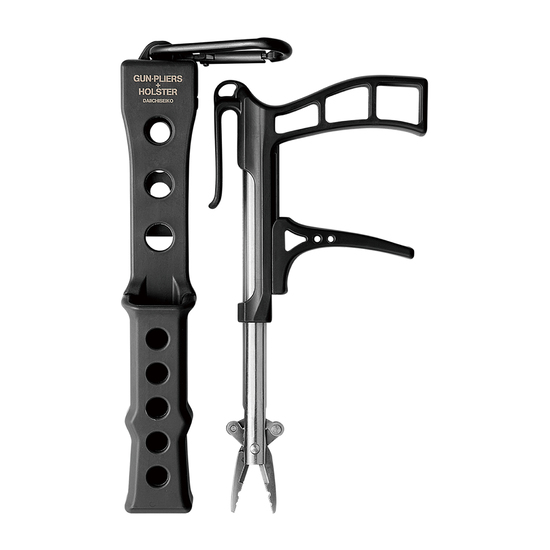 Daiichiseiko Black Gun Grip Fishing Hook Remover -Stainless Dehooking Gun Pliers