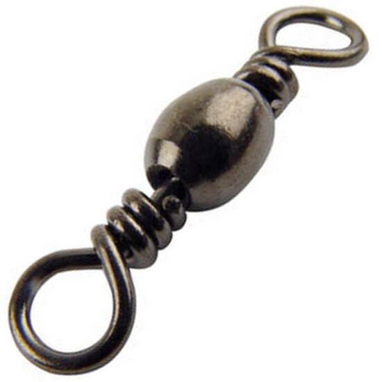 10 Pack of Asari Black Barrel Fishing Swivels