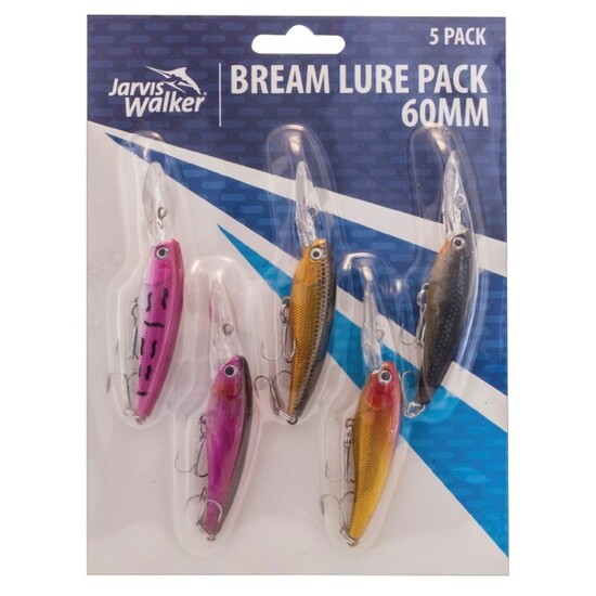Jarvis Walker 60mm Bream Lure Pack - 5 Pack of Hard Body Fishing Lures