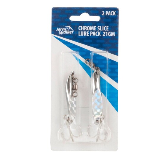 2 Pack of Jarvis Walker 21gm Chrome Slice Metal Lures