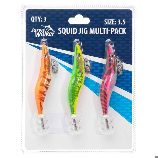 3 Pack of Assorted Size 3.5 Jarvis Walker Squid Jig Lures