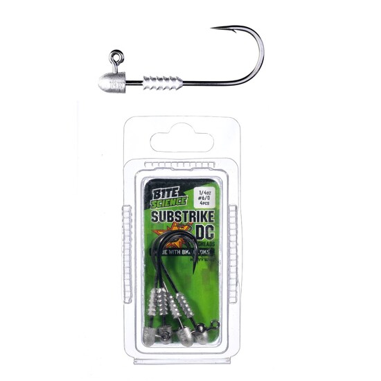 4 Pack of 1/4oz Size 6/0 Bite Science Substrike DC Jigheads with BKK Hooks