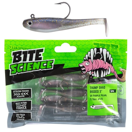 8 Pack of 2.5 Inch Bite Science Dirty Grubs Soft Plastics- Motor Oil &  Bloodworm Mixed Pack