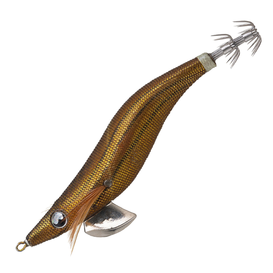 Bite Science Squid Slayer Size 2.5 Squid Jig - Golden Brown