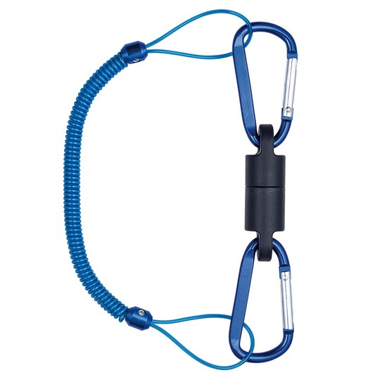 Blue Daiichiseiko Magnetic Fishing Gear Holder With Carabiner And Safety Rope