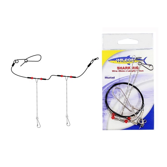 Wilson 113cm Shark Rig with 40lb Wire - Pre-Rigged Shark Rig