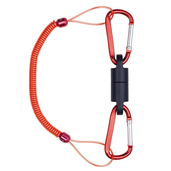 Red Daiichiseiko Magnetic Fishing Gear Holder With Carabiner And Safety Rope