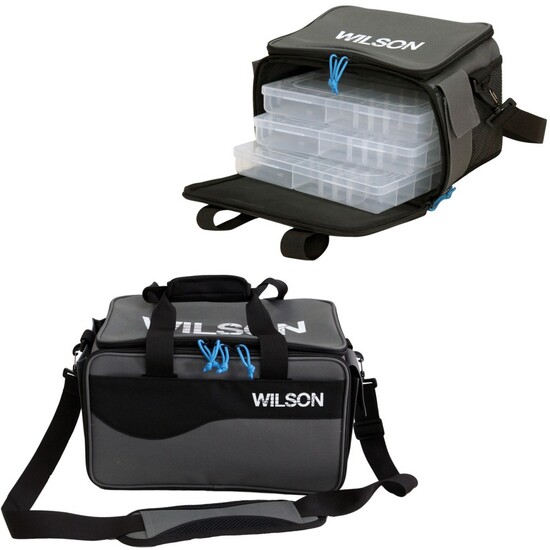 Wilson Small Fighter Series Fishing Tackle Bag with Three Fishing Tackle Trays