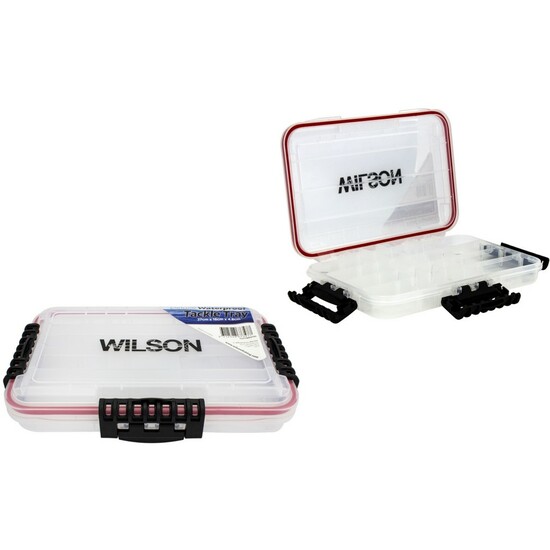 Small Wilson Deluxe Waterproof Fishing Tackle Tray - Worm Proof Tackle Box