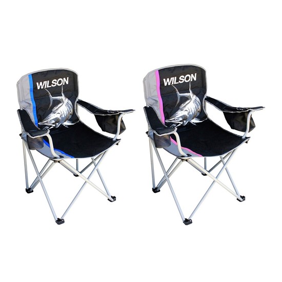 2 x Wilson Deluxe Camping/Fishing Chairs - His and Hers Chairs Combination