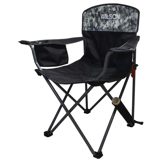 Wilson Digi Camo Camping/Fishing Chair with Lined Cooler Bag and Rod Holder