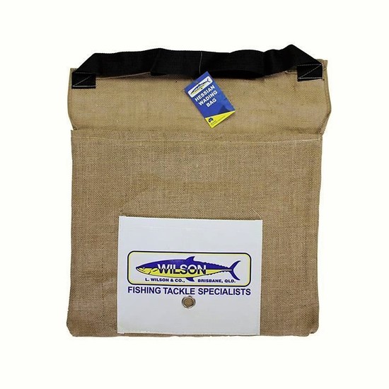 Wilson Hessian Wading Bag-Front Pocket-Drainage Holes-Beach/Surf/Tailor Fishing