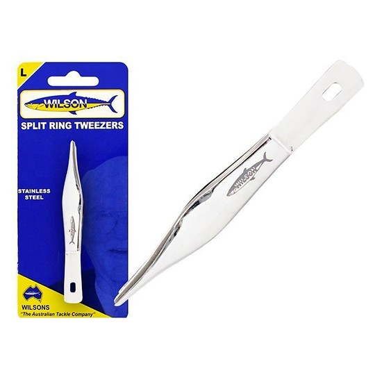 NEW WILSON STAINLESS STEEL SPLIT RING TWEEZERS - LARGE