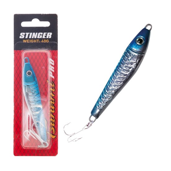 40gm Tsunami Pro Blue Scale Stinger Lure - Metal Spin/Jig/Trolling Fishing Lure