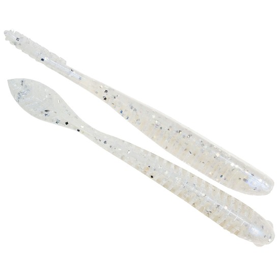 6 Pack of Z-Man 3.5 Inch Trick ShotZ Soft Plastic Lures - White Lightning