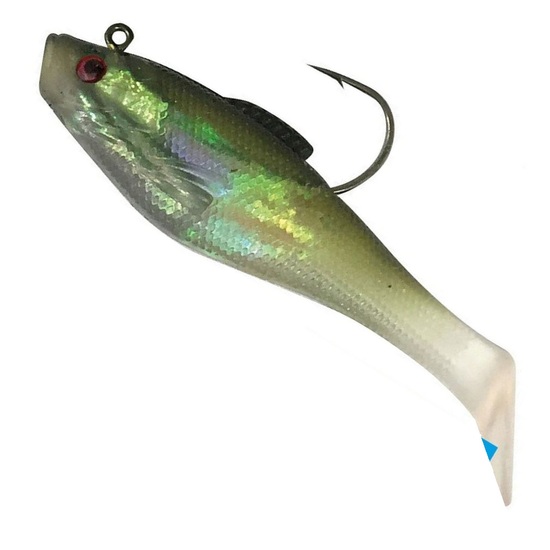 6 Pack of Tsunami Pro Rigged 3" Holographic Soft Plastic Swim Shads - Sand Eel