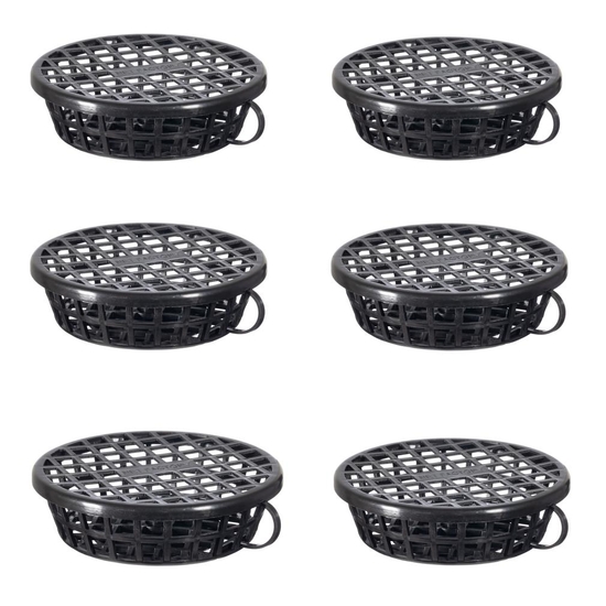 6 x Jarvis Walker Round Crab Bait Holder Cages With Clip On Base