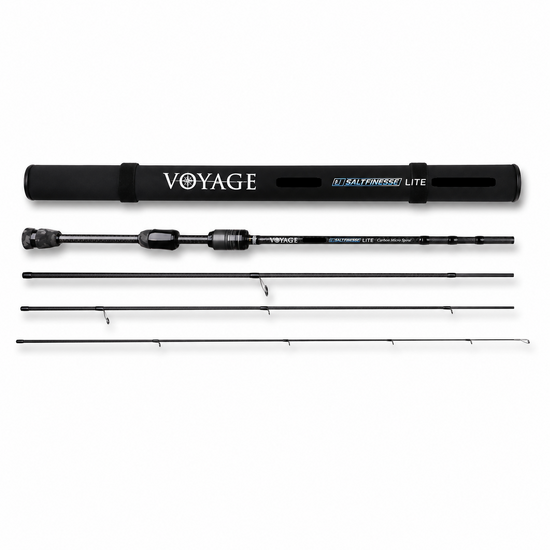 Bone Voyage Salt Finesse 644ULG Extra Fast Spinning PE 0.1-0.4 Travel Rod 4 Pce