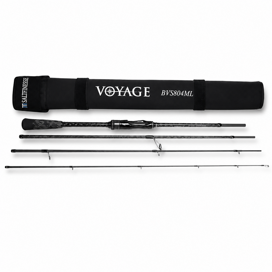 Bone Voyage Salt Finesse 804ML Fast Spinning PE 0.5-1.0 Travel Rod 4 Pce