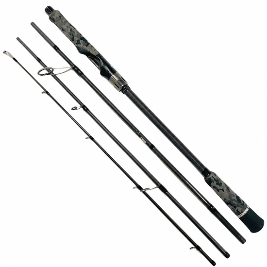 Bone Voyage X BXS764XXH Medium Fast Spinning PE 2-4 Travel Rod - 4 Piece