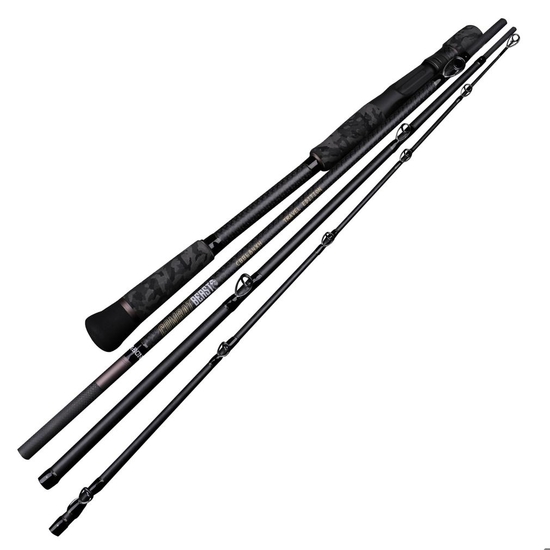 Bone Combat Beast 6'8 PE 1.5-3 Extra Fast Baitcaster Travel Rod 4 Piece