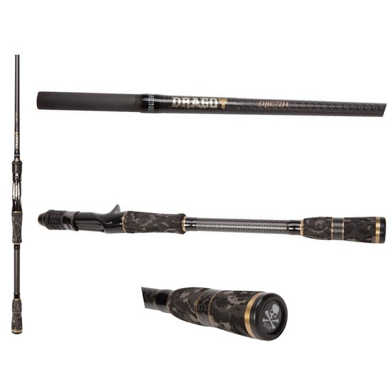 Bone Drago Fast Taper Graphite Baitcaster Fishing Rod