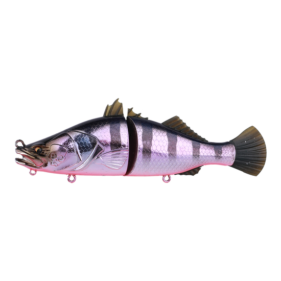 Bone Espybarra Jointed Swimbait 176mm 61g Fishing Lure - Royal Stripes