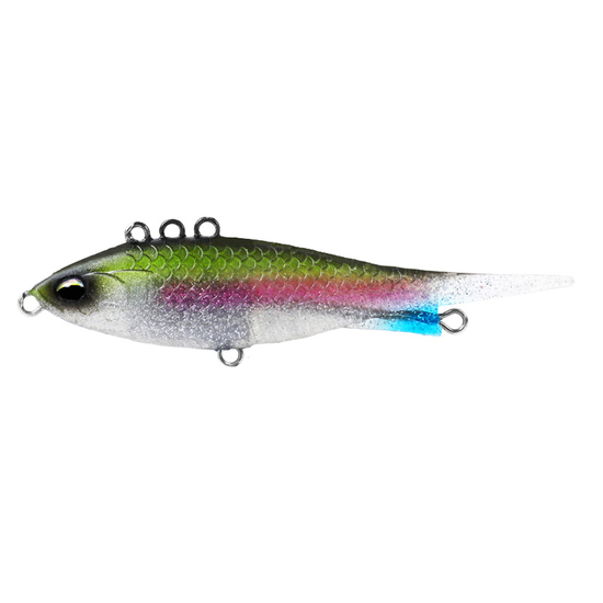 Bone Hero Darter 90mm 16g Sinking Soft Vibe Lure Multi Action - RAINBOW TROUT