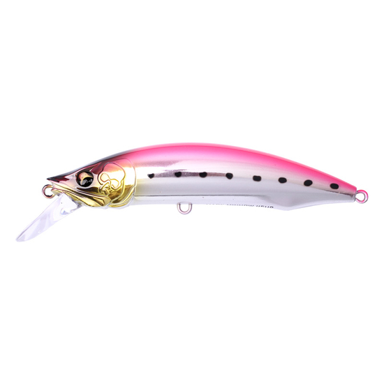 Bone Toughfia Mack Minnow 115HS 115mm 51g Sinking Hard Body Lure - PINK DOTTY