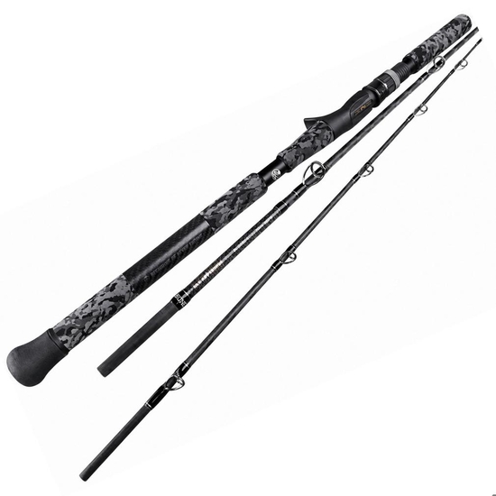 Bone Ocean Voyage 5'6 3 Piece PE 3-6 Spinning Jigging Travel Rod